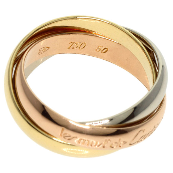 Cartier Trinity #50 Ring, K18 Yellow Gold, K18WG, K18PG, Women's, CARTIER - Picture 3 of 5